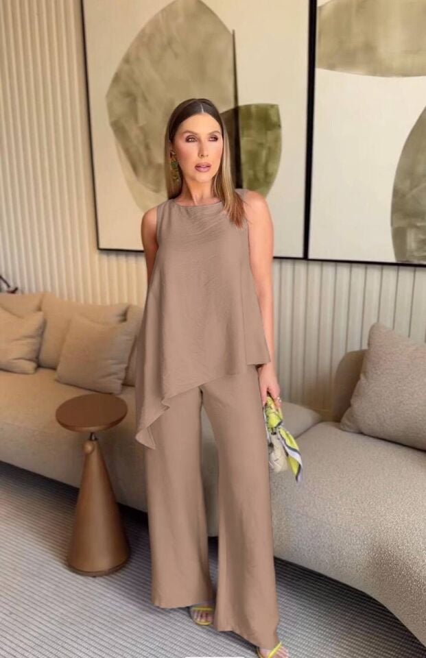 Pantalon Bluz Takım Kahve