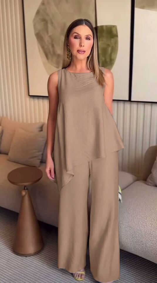 Pantalon Bluz Takım Kahve