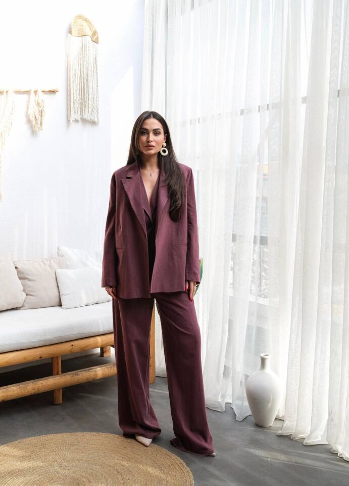 Keten Pantalon Ceket Takım