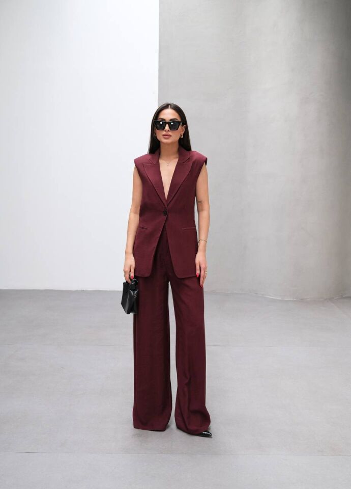Kupra Pantalon Yelek Takım