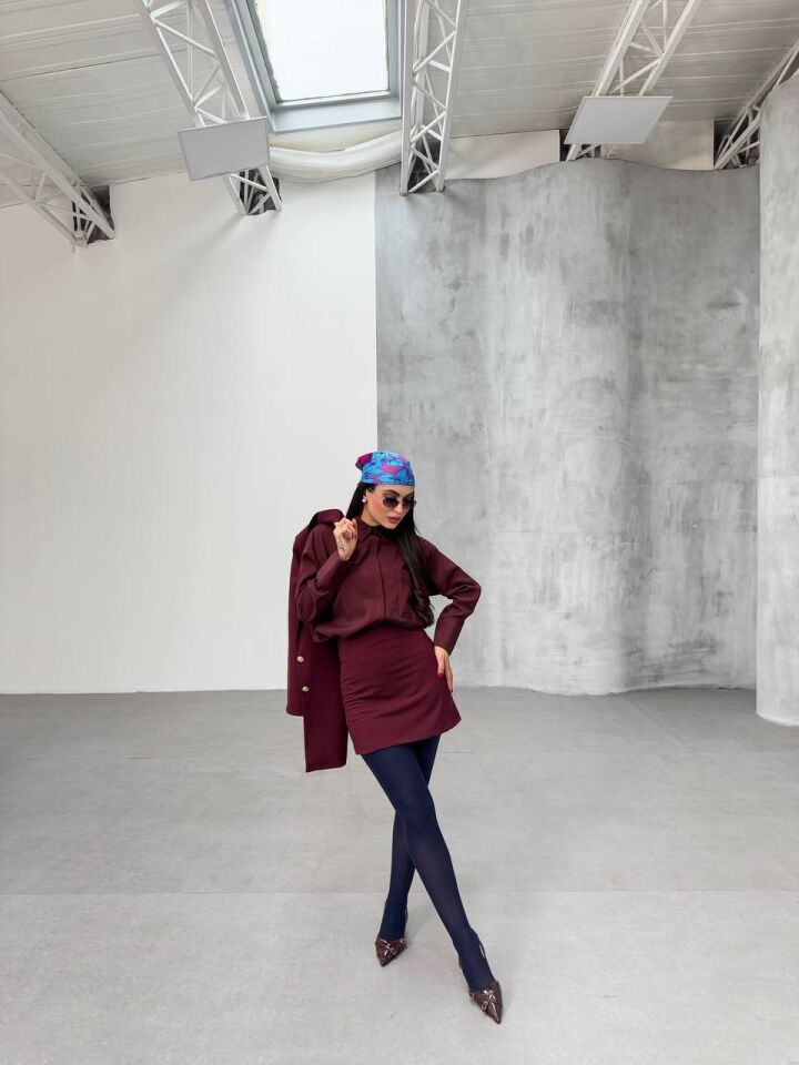 Gold Düğmeli Oversize Ceket