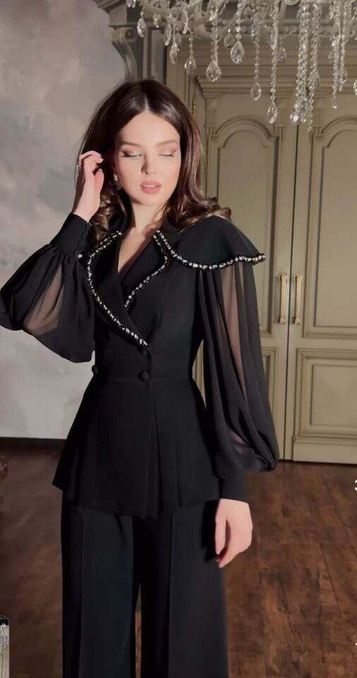 Pantalon Ceket Takım Siyah