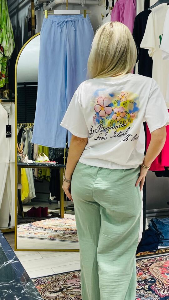 Müslin Palazzo Pantalon