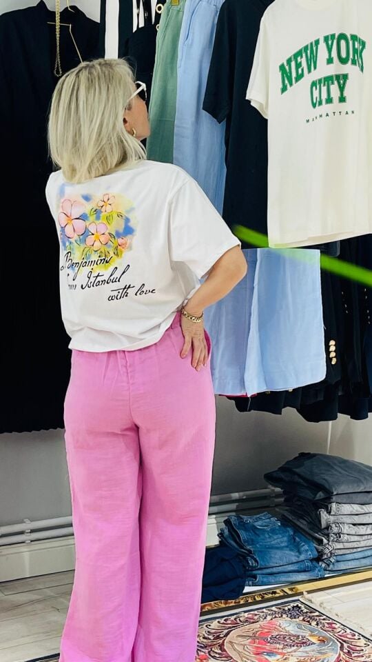 Müslin Palazzo Pantalon