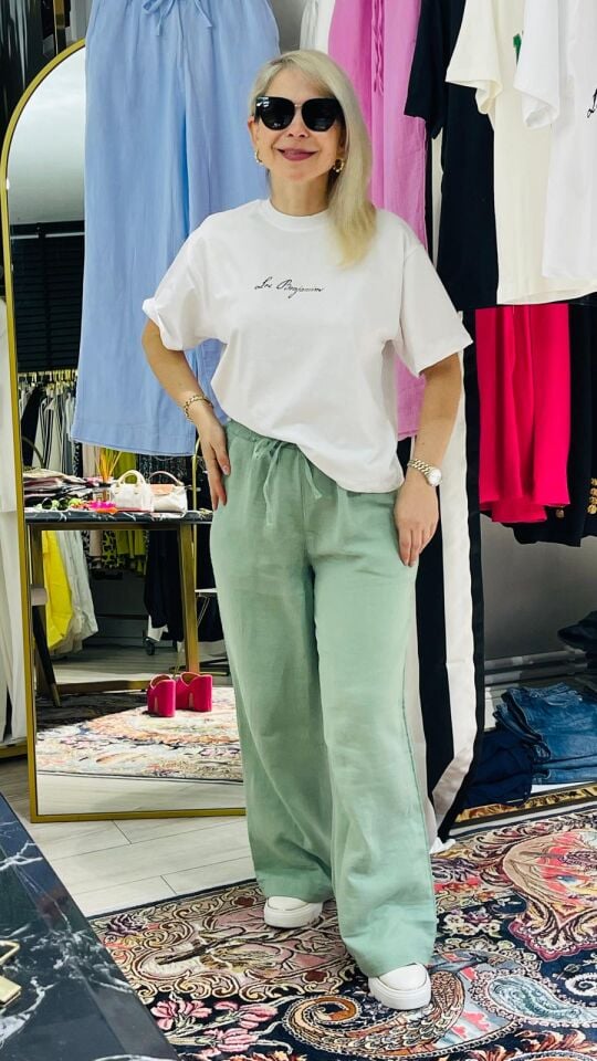 Müslin Palazzo Pantalon